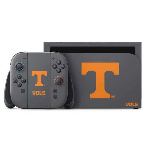 University of Tennessee-Knoxville T Logo Vols on Gray Nintendo Switch 2 (2025) with Joy-Con Skin